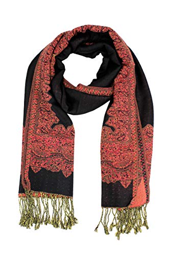 PASKMLNA Tow Layered Woven Pashmina Shawl Scarf Wrap Stole (003#29 Grey)