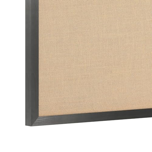 Flash Furniture Rustic Wall Mount Linen Board, for Home, Office, School, Comes with Wood Push Pins, 18" x 24", Black