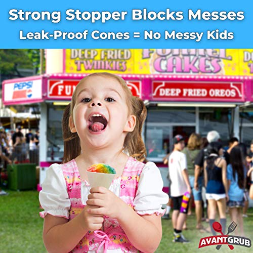 Eco Friendly Leak Proof 6 Oz Paper Cups 100pk. Perfect Snow Cone Cup for Kids Parties or Weddings. Great Paper Cup for Office Water Cooler or Sno Cone Maker Machine Accessories or Disposable Funnel.