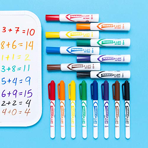 AVERY Marks A Lot Dry Erase Markers, Low Odor White Board Markers with Chisel Tip, 4 Assorted Colors (24409)