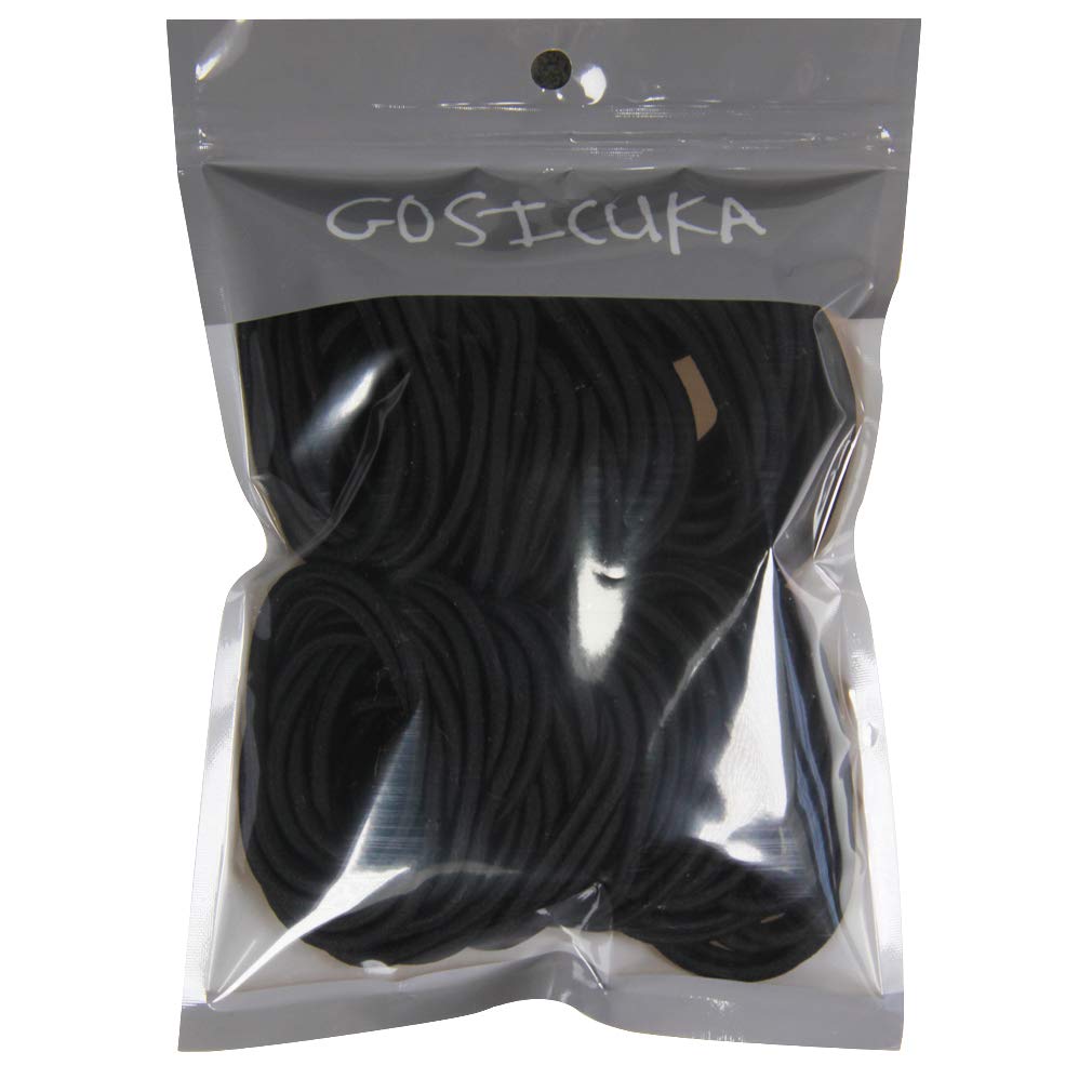 GOSICUKA 120 pcs Black Hair Elastic for Thick and Curly No Metal Hair Ties Value Pack (3mm)