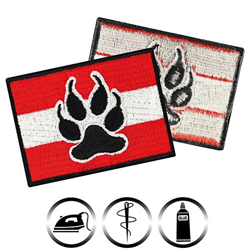 Service Dog DO NOT Touch Identify Service Dogs Iron on Patch - Professional Sew on Patch for Police and Military Dogs - Embroidery Patch for Dog's Vest and Collar as ID - 3.54X1.96 in