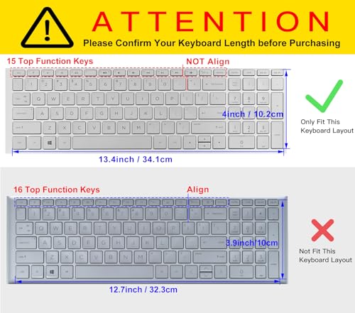 Keyboard Cover for HP 15.6 Laptop 15-dw 15-dy 15-ef 15-db/da/bs 15-bw/HP Envy x360 2-in-1 15.6 15-dy5033dx dy5073dx dy5399nr dy5599nr 15t-dw400/HP 17.3 Laptop 17-by/bs/ca 17-by4022wm by4025nr -Black