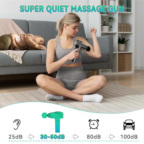 APHERMA Massage Gun, Muscle Massage Gun for Athletes Handheld Electric Deep Tissue Back Massager, Percussion Massage Device for Pain Relief with 30 Speed Levels 9 Heads