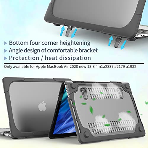 CISSOOK Heavy Duty Case for MacBook Pro 13 Inch Case 2023 2022 2021 2020 Release Model A2338 M2 M1 A2289 A2251, Shockproof Dual Layer Cover + Keyboard Cover for MacBook Pro 13” with Touch Bar - Khaki