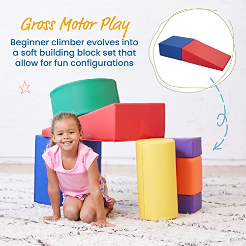 ECR4Kids SoftZone Crawl and Climb Playtime Playset, Building Blocks, Assorted, 6-Piece