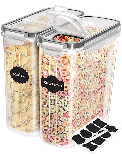 Utopia Kitchen Cereal Containers Storage - Airtight Food Storage Containers & Cereal Dispenser For Pantry Organization And Storage - Canister Sets For Kitchen Counter