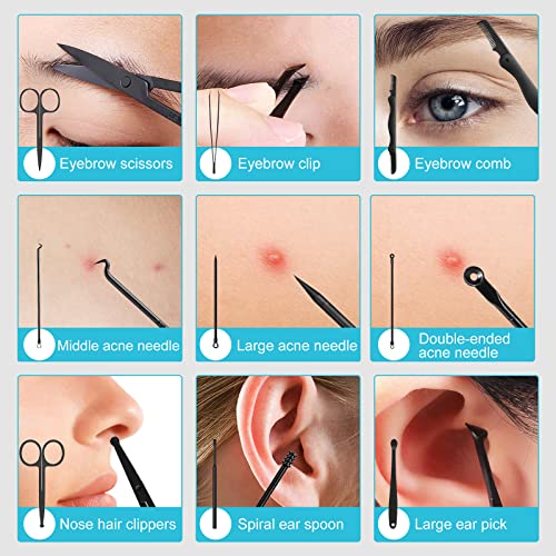 Nail Clippers Sets High Precisio Stainless Steel Nail Cutter Pedicure Kit Nail File Sharp Nail Scissors and Clipper Manicure Pedicure Kit Fingernails & Toenails with Portable cas