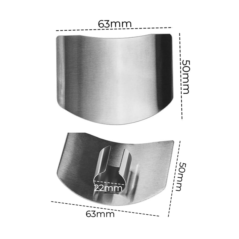 Stainless Steel Finger Guard, 2023 New Finger Protector for Cutting Food, Premium Slicing Tool Finger Protector Finger Protectors when Cutting, Slicing, Dicing, Chopping Vegatables (2 Pcs)