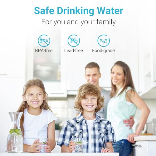 AQUA CREST Water Filter Replacement for All Waterdrop Pitcher and Dispenser Filtration System, Fits Waterdrop WD-PF-01A Plus, Reduces PFAS, PFOA/PFOS, Chlorine, Last Up to 200 Gallons (Pack of 1)