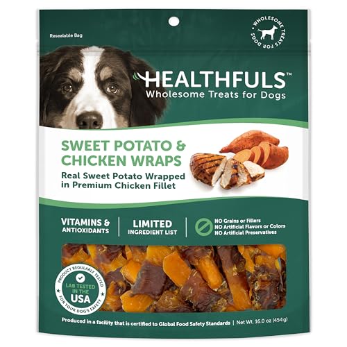 Healthfuls Chicken Wrapped Sweet Potato Dog Treats, 16oz