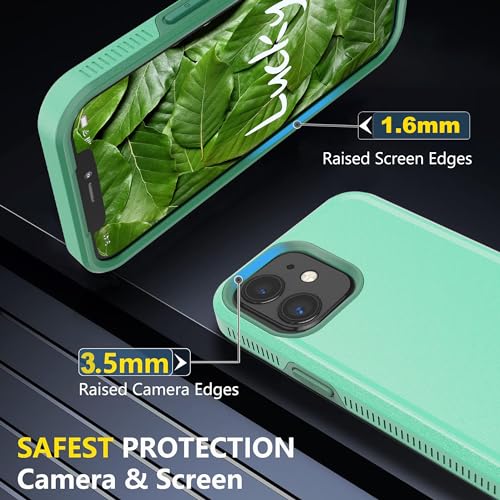 AYMECL for iPhone 11 Case,[Shockproof] [15 FT Dropproof] 2 Pack [Self-Healing Screen Protectors],Heavy Duty Protection Phone Case for iPhone 11,Aqua Blue