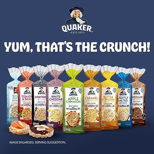 Quaker Large Rice Cakes, Gluten Free, 3 Flavor Variety Pack, 6 Count