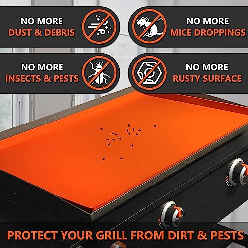 17" Silicone Griddle Mat for Blackstone 17 Inch Griddle, Heavy Duty Food Grade Silicone Griddle Cover, Protect Your Griddle from Dirt & Rust All Year Round