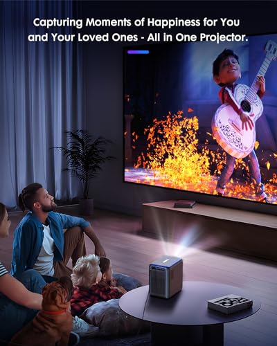 Projector with WiFi and Bluetooth 4K, 【Netflix Official/YouTube/Prime Video】, EXTRAVIS 1000ANSI Home Theater Native 1080P, Auto Focus & Keystone, Dolby Audio, Portable Smart Movie Outdoor Projector