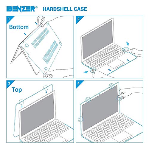 IBENZER Compatible with Old Version MacBook Air 13 Inch Case (2010-2017 Release). Models: A1466 / A1369, Plastic Hard Shell Case with Keyboard Cover for Mac Air 13, Olive Green, A13OLGN+1