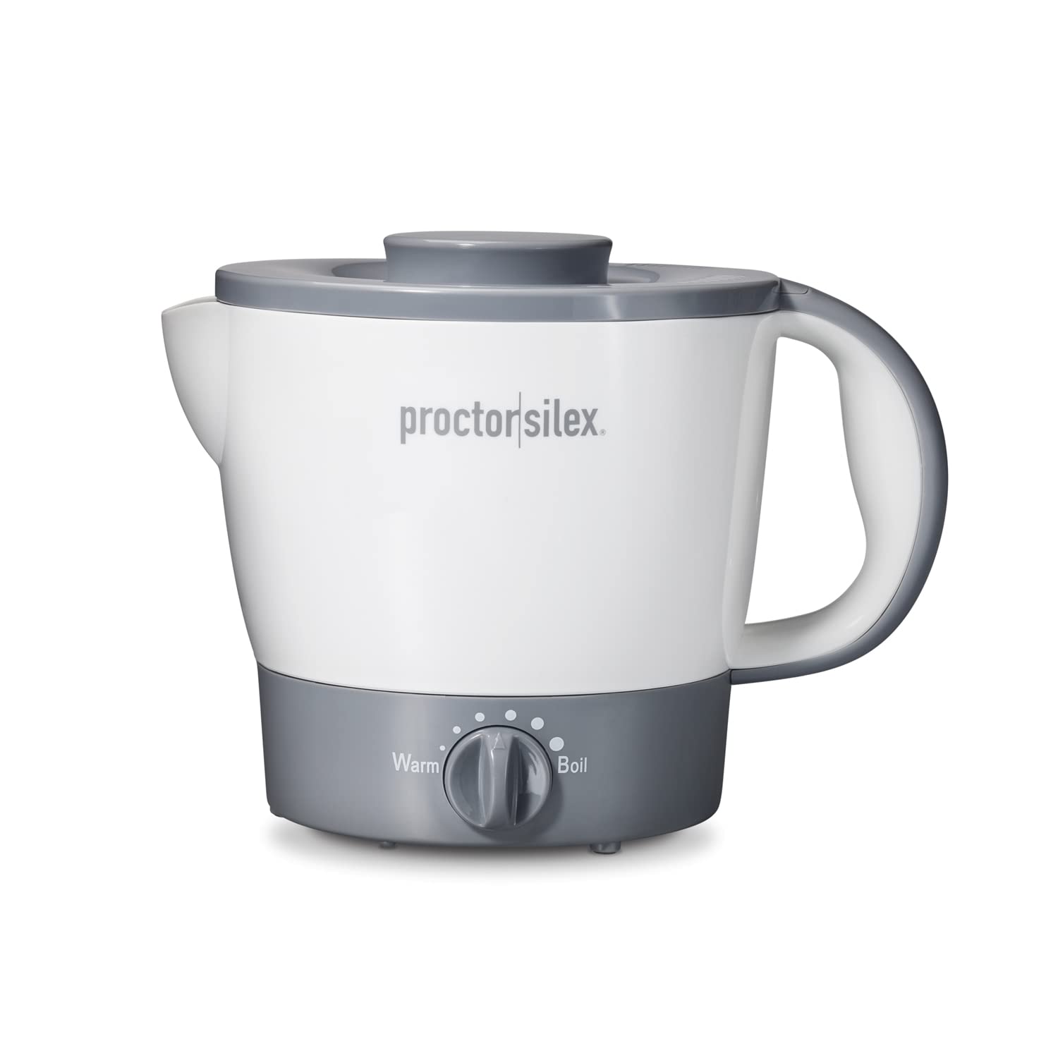 Proctor Silex 32oz Adjustable Temperature Hot Pot, Electric Kettle for Tea, Boiling Water, Cooking Noodles and Soup, White (48507PS)