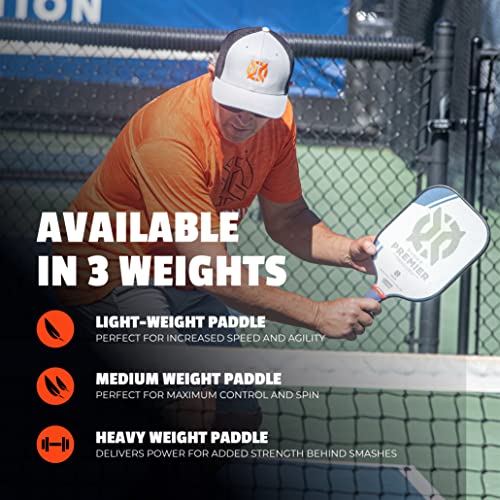 ONIX Evoke Premier Pickleball Paddle, Blue, Heavy weight