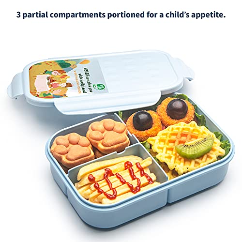 MISS BIG® Bento Box,Bento Box for Kids,Lunch Box Kids,Ideal Leakproof Kids Lunch Box,Lunch Containers No BPAs and Chemical Dyes,M/W,D/W & Fridge Safe(1150ml Blue)