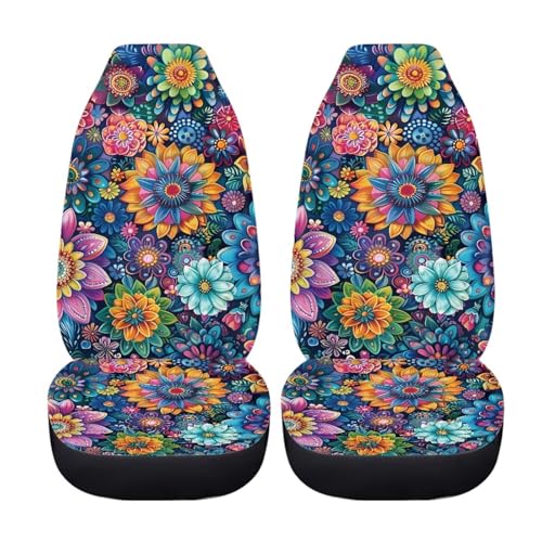 ELEQIN Boho Hummingbird Car Seat Cover Front Seat Protector Automotive Vehicle Seat Cover for Car Interior, Universal Fit Car SUV Van Truck