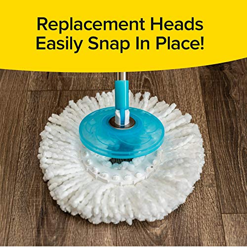 Hurricane Spin Mop Replacement Mop Heads for As Seen On TV Mop & Bucket Cleaning System by BulbHead, Spin Away Germy, Dirty Water - Super-Absorbent Microfiber Mop Head Holds 10X Weight — 1-Pack