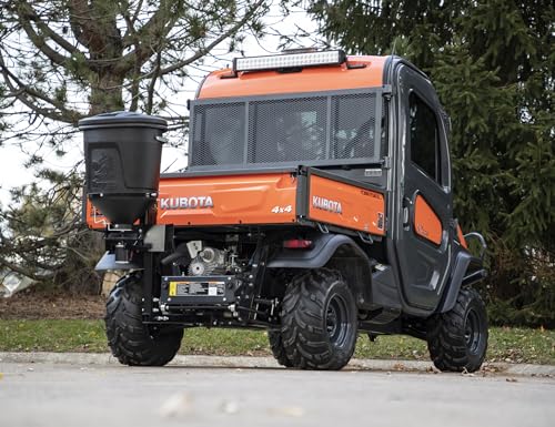 Buyers Products UTVS16 UTV Broadcast Spreader For Salt, Grass Seed, Fertilizer, Deer Feeder Seed and More, 150 lb. Capacity with Lid, UTV All Season Spreader