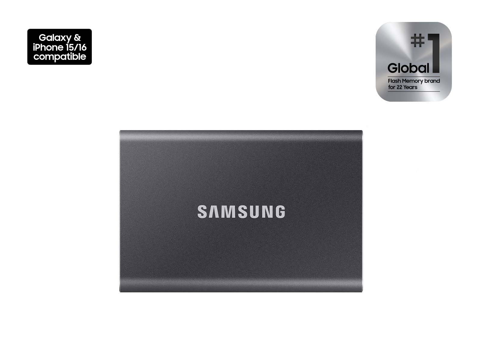 SAMSUNG T7 Portable SSD, 4TB External Solid State Drive, Speeds Up to 1,050MB/s, USB 3.2 Gen 2, Reliable Storage for Gaming, Students, Professionals, MU-PC4T0T/AM, Gray