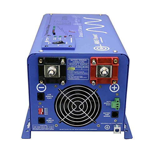 AIMS PICOGLF10W12V120VR 1000 Watt and 3000 Watt Surge 12 VDC Input to 120 VAC Output Pure Sine Inverter Charger Backup Power