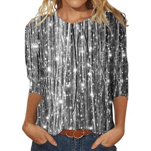 JIOEEH Mardi Gras Outfit for Women Party Clearance Girls Clothes Purple Sequin Tops for Women Amazon Outlet Store Clearance Prime Trendy Sweaters Amazon Haul Items Under 20,A3-Silver,3X-L