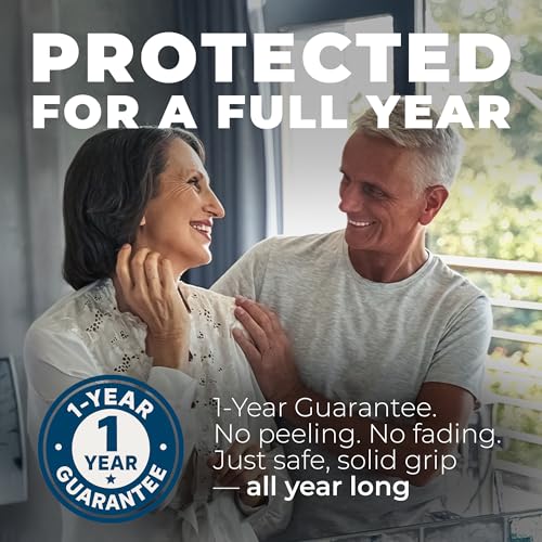 Homergy Rectangle and Curved Line – Anti-Slip Shower Stickers, 48 PCS Clear Adhesive Safety Strips