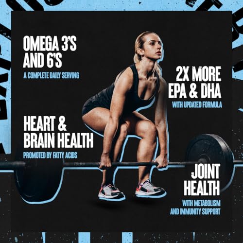 Animal Omega – Omega 3 & 6 Supplement – Fish Oil, Flaxseed Oil, Salmon Oil, Cod Liver, Herring, and more – Supports Cardiovascular & Joint Health – Enhances Metabolism – 30 Day Pack