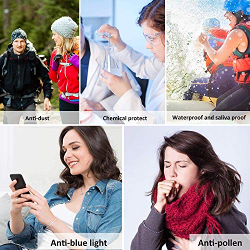 Outray 2 Pairs Anti Fog Safety Goggles Protective Glasses Blue Light Blocking Eyeglasses for Men Women (Purple+Tortoise(Square))
