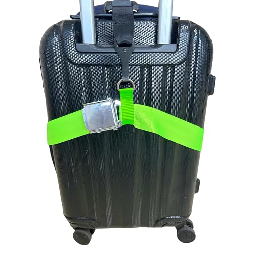 Zhangrui Car Seat Strap for Luggage - Car Seat Travel Straps - Car Seat Suitcase Luggage Strap for Airport - High Strength Belt (Green)