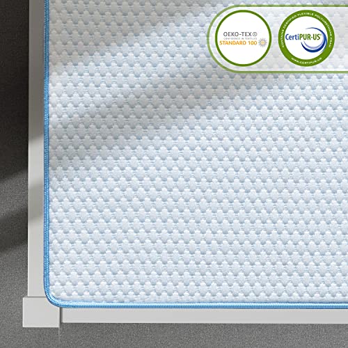 BedStory Firm Mattress Topper Twin - 3 Inch Firm Memory Foam Mattress Topper - High Density Bed Toppers for Back Pain