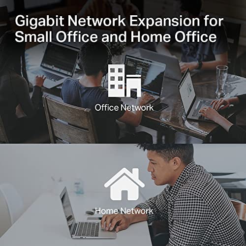 TP-Link TL-SG105, 5 Port Gigabit Unmanaged Ethernet Switch, Network Hub, Ethernet Splitter, Plug & Play, Fanless Metal Design, Shielded Ports, Traffic Optimization