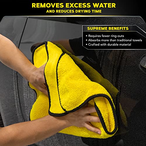 Meguiar's X190400 Supreme Shine Drying Towel, Large Super Plush – 1 Pack