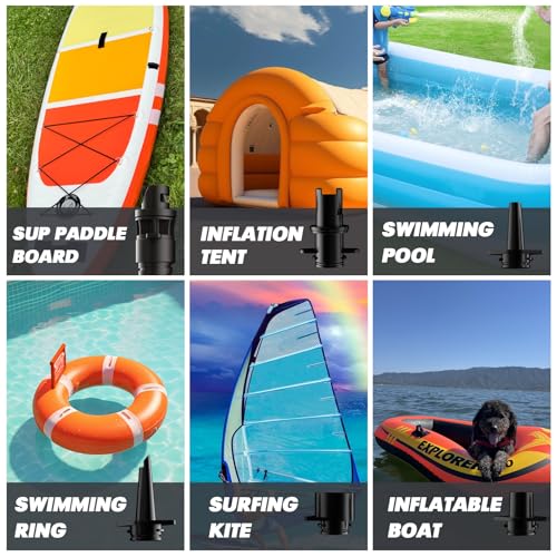 Mellif 20PSI High Pressure Paddle Board Pump for Dewalt 20V Max Battery, Portable Electric SUP Air Pump Quick Inflating & Deflating, Auto-Off & 12V DC Car Connector, for Inflatables,Kayak,Air Mattress