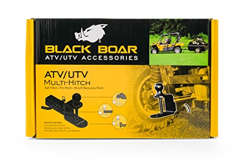 Black Boar ATV/UTV Mount with Hitch Ball and Winch Strap Loop (1 7/8" Ball, 1 1/4" Shank) (66026)
