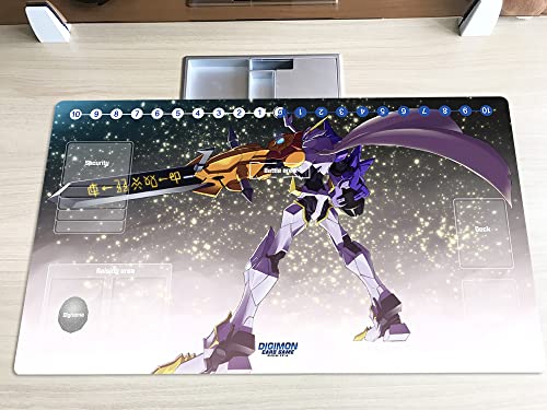 Mlikemat New DTCG Duel Playmat Digimon Culumon Trading Card Game TCG CCG Mat Pad + Free Bag (ZD002-667-SM)