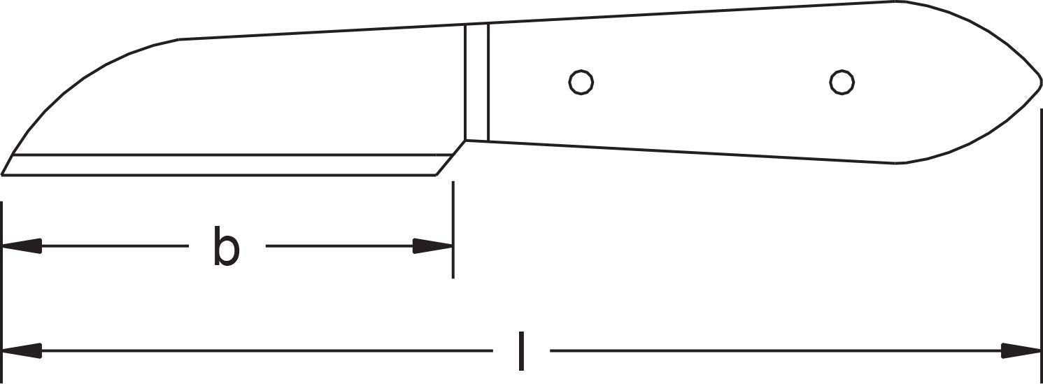 CS Unitec EX410S-180A Non-Sparking Aluminum Bronze (Albr) Common Knife with 80mm Blade, 180mm Overall Length