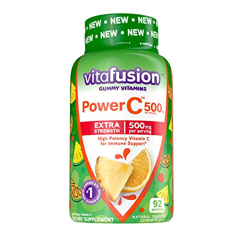 Vitafusion Extra Strength Power C Gummy Vitamins, Tropical Citrus Flavored Immune Support (1) Vitamins, 92 Count