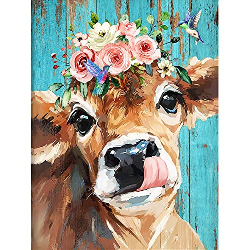 TINY FUN Diamond Painting Kits for Adults - Dog diamond Art Kits for Beginner, DIY Full Drill Paintings with Diamonds Gem Art Crafts for Adults Home Wall Decor Gifts (12X16 Inch)