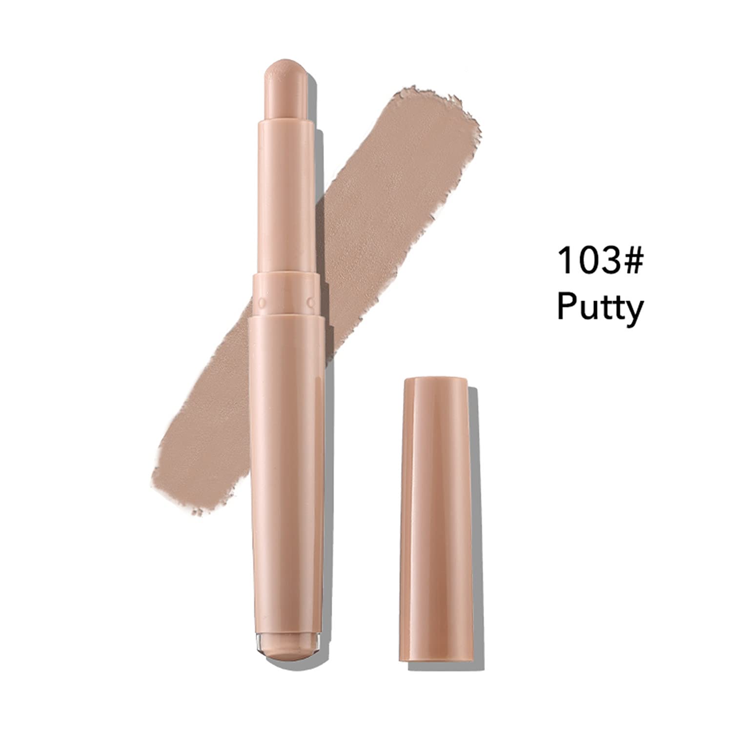 MAEPEOR Matte Shimmer Eyeshadow Stick 10 Colors Cream Eyeshadow Pen Waterproof and Long Lasting Shadow Stick (103# Putty)