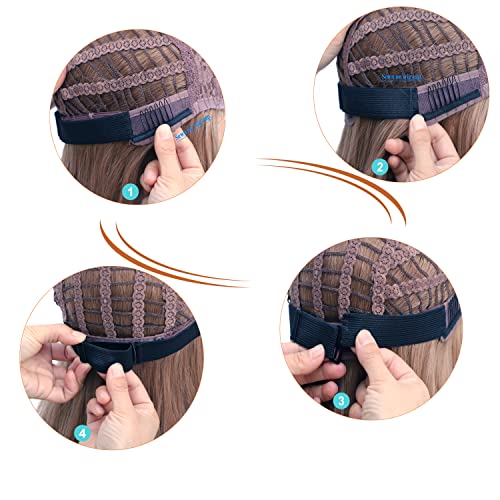 6PCS Elastic Bands For Wig Adjustable Elastic Band For Wigs Adjustable Wig Bands For Making Wigs Adjustable Elastic Wig Straps Wig Band Strap For Wigs Sewing in Wig (1 x 12 Inch)