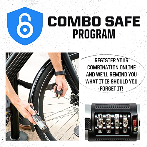 Kryptonite Keeper 790 Combo Bike Chain Lock, 3 Feet Long Heavy Duty Anti-Theft Sold Secure Gold Bicycle Chain Lock, 4-Digit Resettable Combination Lock for E-Bike Scooter Road Mountain Bikes,Black