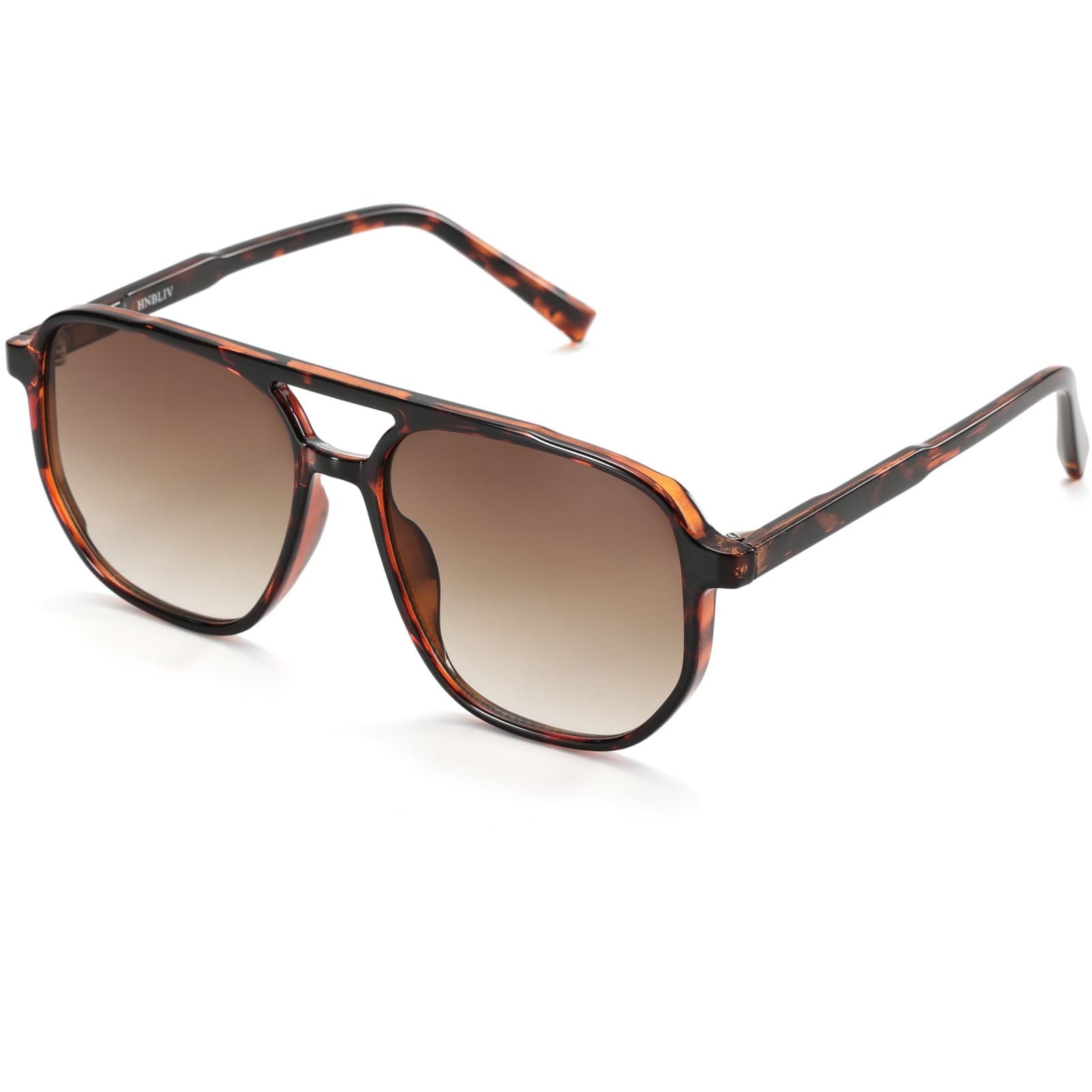 hnbliv Retro Aviator Sunglasses for Women & Men Lightweight Square Shade UV400 Protection Unisex Sun Glasses