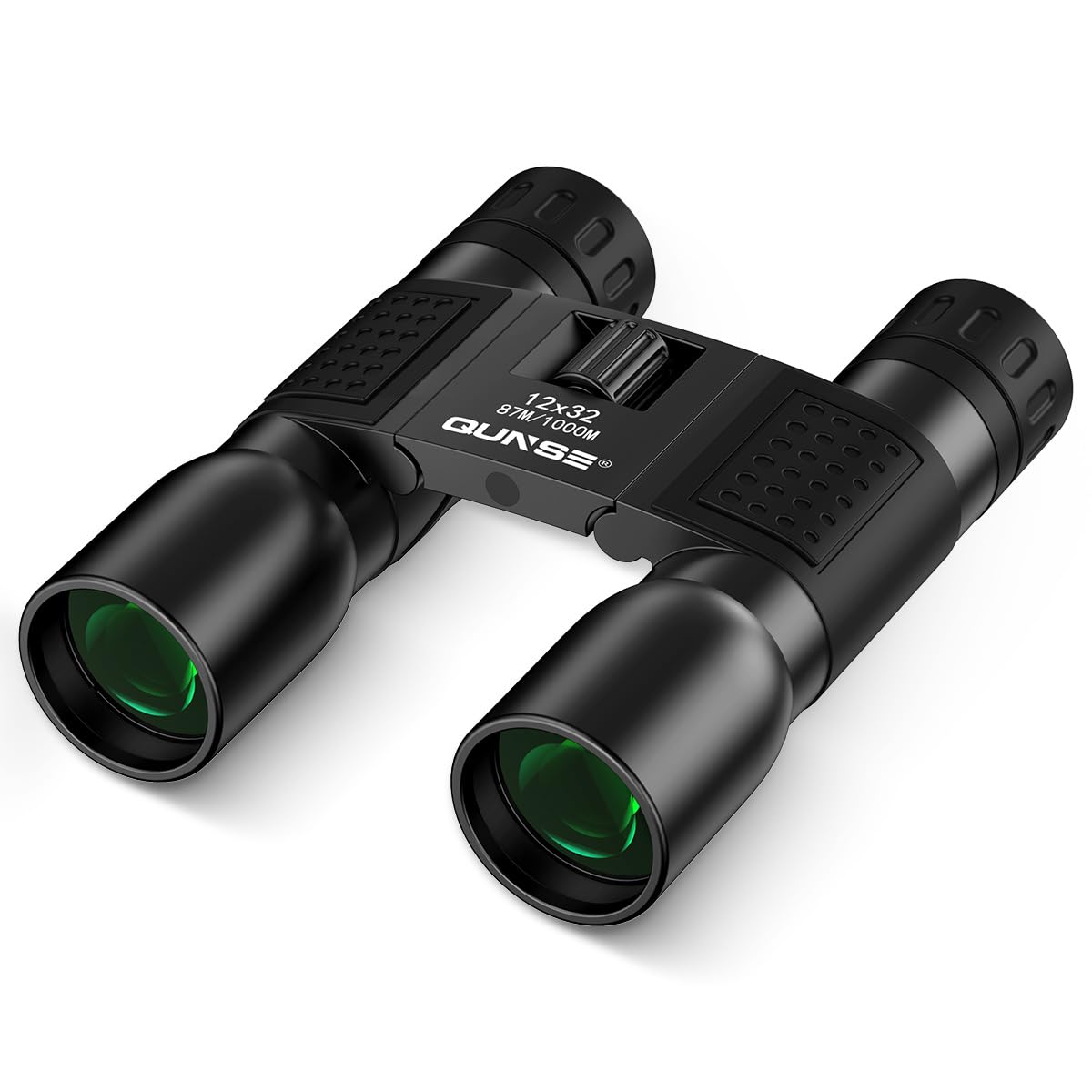 QUNSE 12x32 Binoculars Compact for Adults - High Powered Binoculars for Bird Watching Travel Spectator Sport Fishing Golf