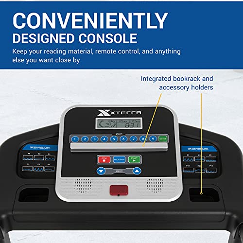 XTERRA Fitness TR150 Folding Smart Treadmill, 250 LB Weight Capacity, 2.25HP Motor, Multiple Levels of Incline, 12 Preset Programs, XTERRA+ Fitness App Included with Purchase