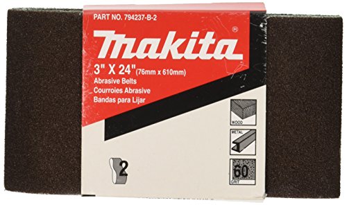 Makita 794237-B-2#60 Sanding Belt, 3-Inch by 24-Inch, 2-Pack