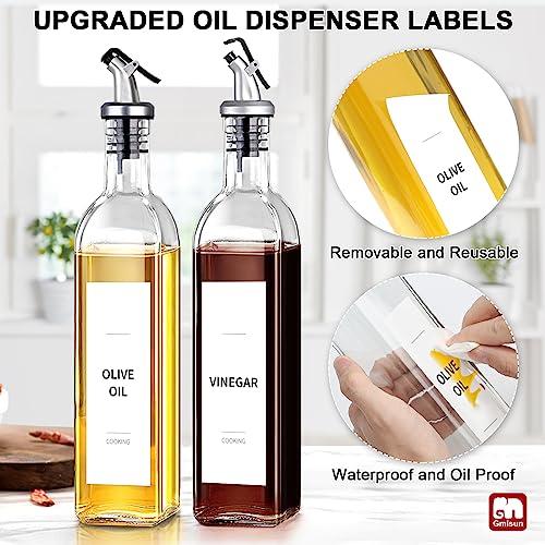 GMISUN Oil Dispenser for Kitchen, Olive Oil Dispenser Bottle, Cooking Oil Dispenser Bottle, Oil and Vinegar Dispenser Set 1Pack, Glass Oil Container Cruet-Oil Pourer Spout